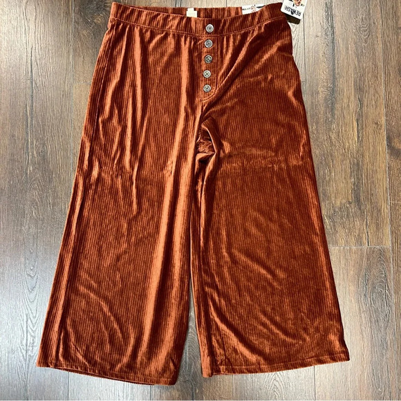 🆕 Rewash Rust ribbed velvet crops SZ XL - Picture 3 of 7